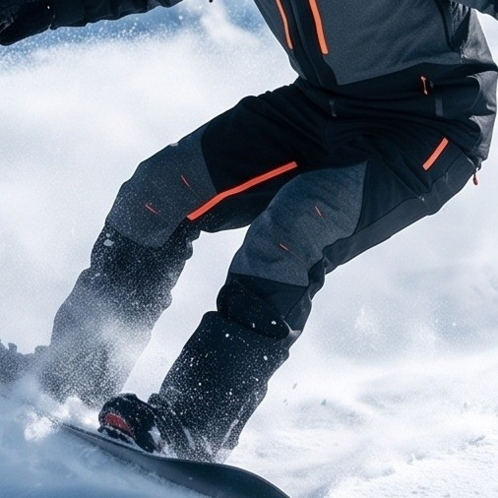 Gash Hao Mens 30x28 Techwear Snowboard Pants Black Orange Hiking Outdoor Ski‎